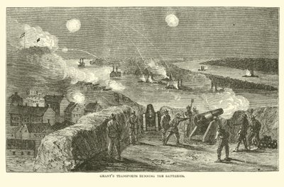 Les transports de Grant franchissant les batteries, avril 1863 - American School