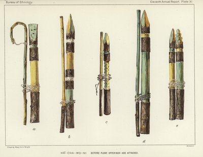 Ha-Cha-Mo-Ni - avant que les offrandes de plumes ne soient attachées - American School