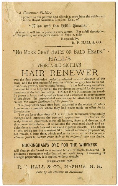 Halls Vegetable Sicilian Hair Renewer, Restaure les cheveux gris à leur couleur d