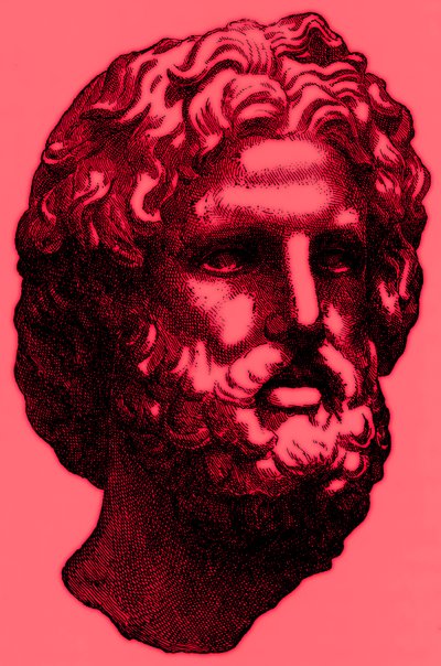 Tête de Zeus, illustration de History of Greece par Victor Duruy, publiée en 1890 - American School