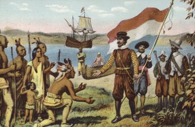 Henry Hudson débarquant à Manhattan - American School