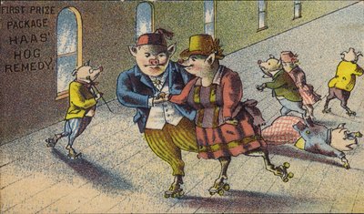 Cochons en patins à roulettes - American School