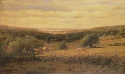 Vue de la rivière Hudson - American School