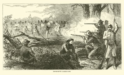 Barricade improvisée, juillet 1863 - American School