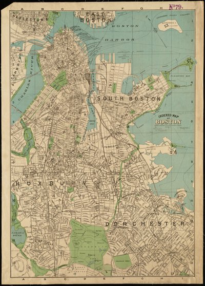 Carte indexée de Boston - American School