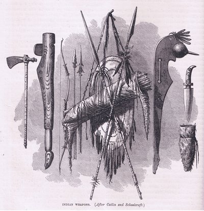 Armes indiennes, illustration de Cassell