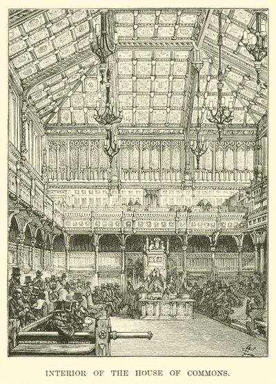 Intérieur de la Chambre des communes - American School