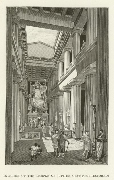 Intérieur du Temple de Jupiter Olympien, restauré - American School