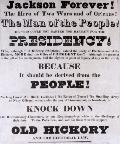 Jackson Forever, affiche de campagne présidentielle - American School