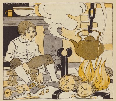 James Watt regardant la bouilloire de sa grand-mère bouillir - American School