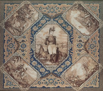 Foulard avec portrait de Zachary Taylor et batailles de la guerre du Mexique (1846-8), 1848 - American School