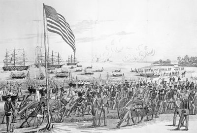 Débarquement des troupes à Vera Cruz, Mexique, 9 mars 1847, de 