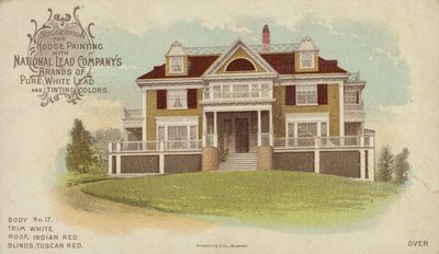 Grande maison individuelle, publicité pour la peinture de maison - American School