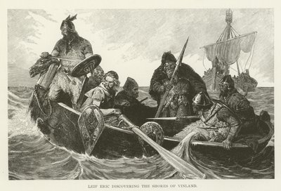 Leif Eric découvrant les côtes du Vinland - American School