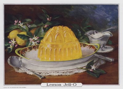 Lemon Jell-O, publicité réalisée pour la Genesee Pure Food Company, Le Roy, New York, États-Unis (lithographie couleur). - American School
