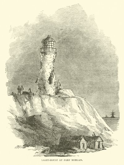 Phare à Fort Morgan, août 1864 - American School