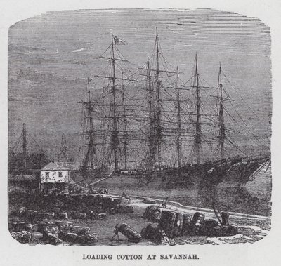 Chargement de coton à Savannah - American School