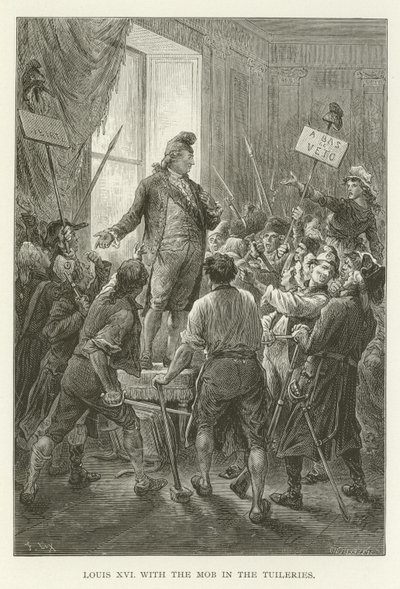Louis XVI avec la foule aux Tuileries - American School