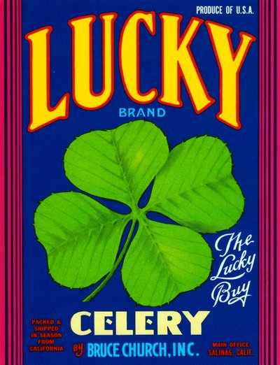 Étiquette de Caisse de Fruits Lucky Brand, c.1920 - American School
