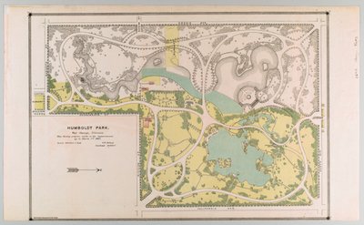 Carte de Humboldt Park montrant les améliorations du parc, Chicago, Illinois - American School