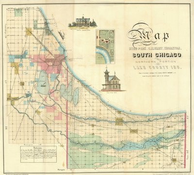 Carte de South Chicago, 1871 - American School