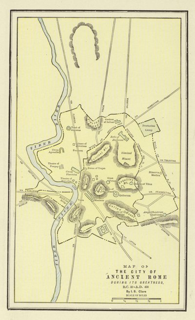 Carte de la ville de la Rome antique à son apogée, 30 av. J.-C. - 400 apr. J.-C. - American School