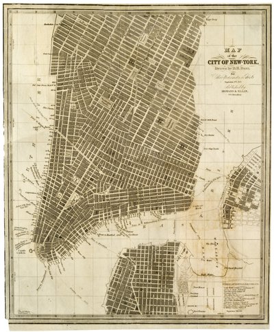 Carte de la ville de New-York [à Manhattan, jusqu