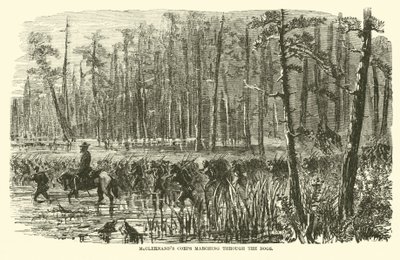 Le corps de McClernand marchant à travers les marécages, mars 1863 - American School