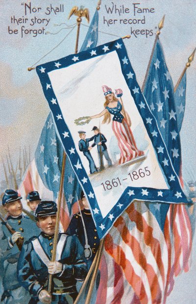Carte postale du Memorial Day, vers 1900 (lithographie en couleur) - American School