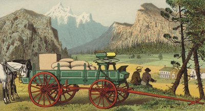 Hommes et chevaux se reposant - American School