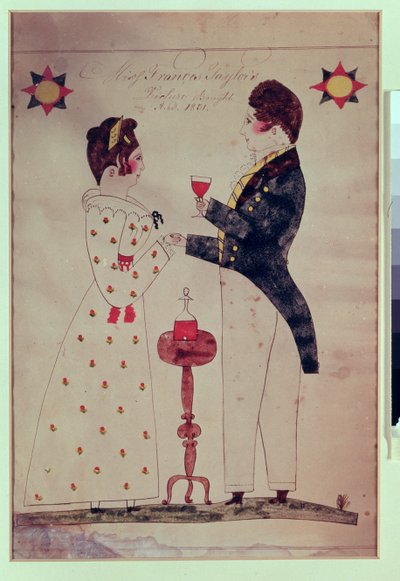 Miss Francis Taylor et son fiancé, 1831 - American School