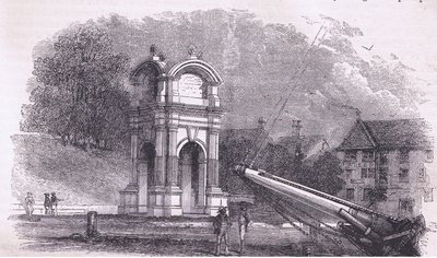 Monument à New Plymouth pour marquer le site du débarquement des Pères Pèlerins, illustration de l