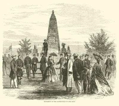 Monument sur le champ de bataille de Bull Run, septembre 1862 - American School