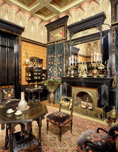 Salle de Fumée Mauresque, Maison John D. Rockefeller, vers 1864-81 - American School