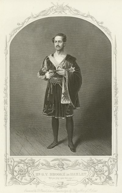 M. G V Brooke comme Hamlet, Acte III, scène II - American School