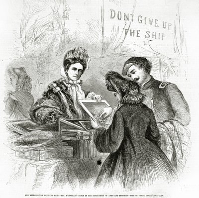 La table de Mme McClellan à "La Foire Sanitaire Métropolitaine" - American School