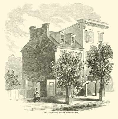 Maison de Mme Surratt, Washington, avril 1865 - American School