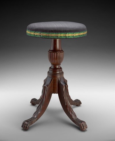 Tabouret de musique, vers 1810-15 - American School