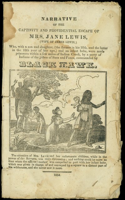 Récit de captivité et évasion providentielle de Mme Jane Lewis, publié en 1832 - American School