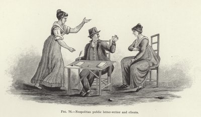 Écrivain public napolitain et clients - American School
