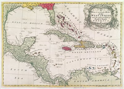 Nouvelle et précise carte des Antilles - American School