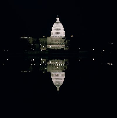 Vue nocturne du Capitole, 1793-1830 - American School