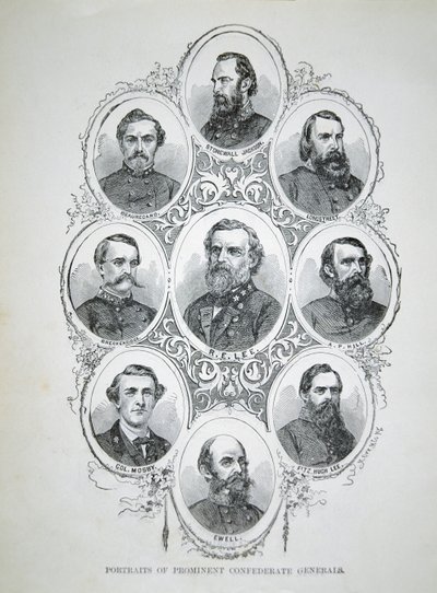 Neuf portraits de généraux éminents de l