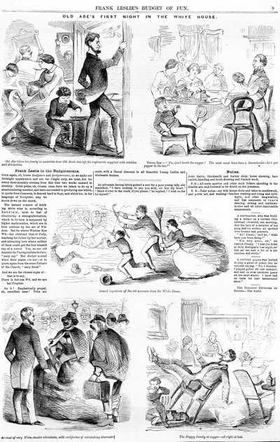 La première nuit du vieil Abe à la Maison Blanche, vers 1860 - American School