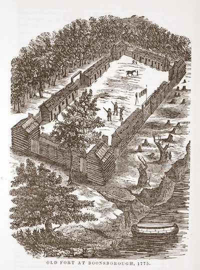 Ancien fort à Boonsborough, 1775 - American School