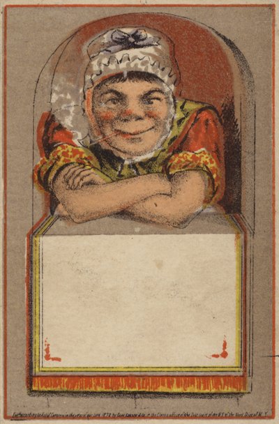 Vieille femme fumant une pipe près de la fenêtre - American School