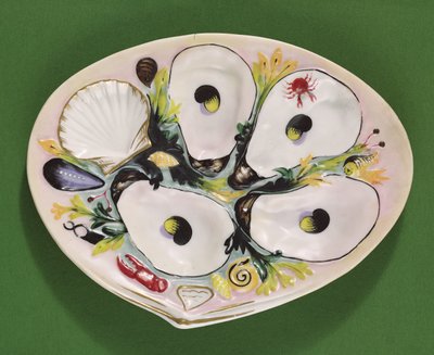Assiette à huîtres, fabriquée par Union Porcelain Works, Greenpoint, New York, vers 1880 - American School