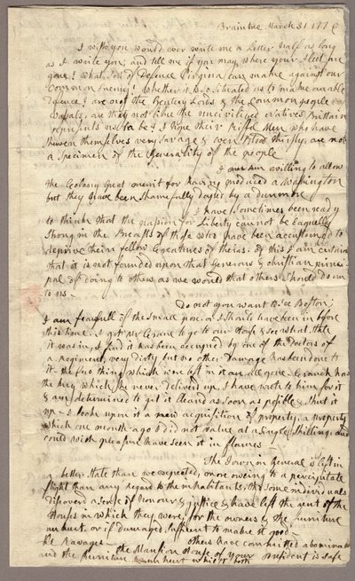 Page 1, Lettre d