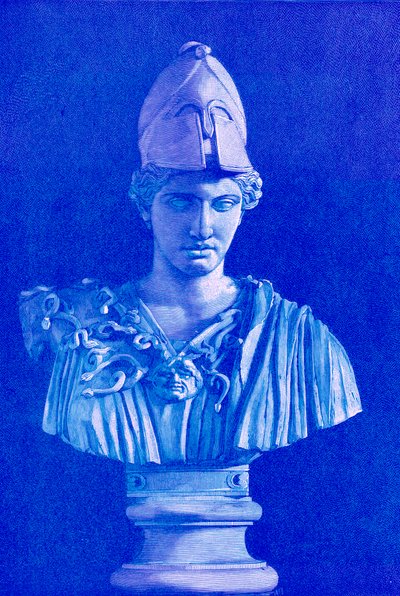 Pallas Athéna, illustration de History of Greece par Victor Duruy, publiée en 1890 - American School