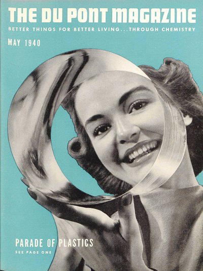 Parade des plastiques, couverture du DuPont Magazine, mai 1940 - American School